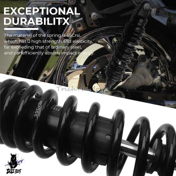 互換品 325-335mm 汎 バイクリアショックアブソーバーサスペンション ハーレーツーリングストリートエレクトラグライドロードキングFLHX FLHR FLTR.