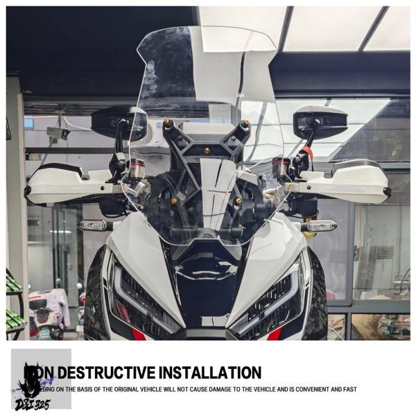 互換品 ホンダ トランザルプ XL 750 XL750 2023-2025 アルミ製ハンドルバーハンドガード 高調整可能 ハンドガードシールド レバーガード_3