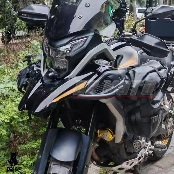 互換品  Colove KY 500X バイククチバシノーズコーンエクステンションフロントフェンダーフェアリングウィングレットフィット Colove KY500X._3