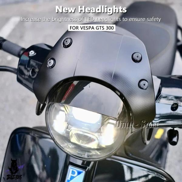 互換品 バイクアクセサリーフロント LED ヘッドライトヘッドランプヘッドライトフェアリングベスパ GTS 300 GTS300 gts300 Gts300._1