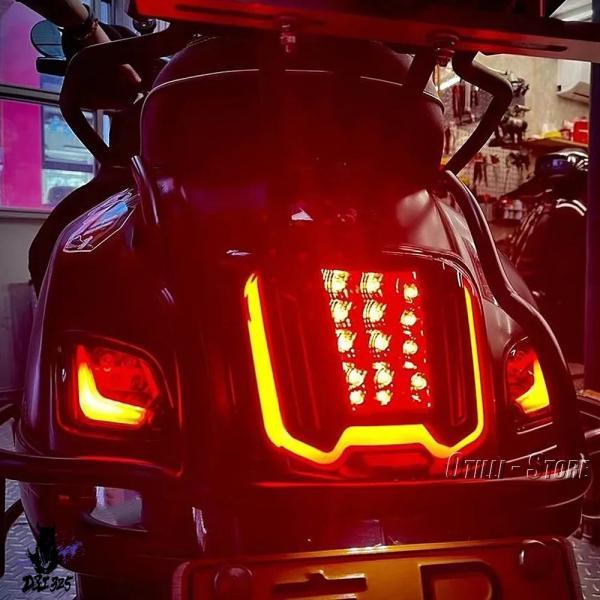 互換品  ベスパGTV300セイジョルニGTS300スーパーテックバイク LEDテールライト LEDテールランプ リアブレーキテールランニングライトGTS300 HPE._4