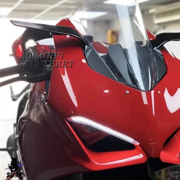 互換品 バイクミラー風翼回転バックミラー Ducati パニガーレ V2 V4