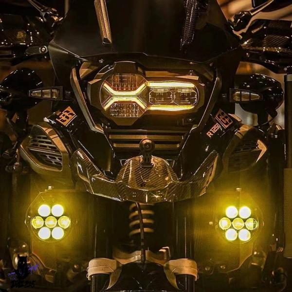 互換品 R1250GS 1250GS アドベンチャーバイクヘッドライトプロテクター アルミ BMW R1200GS LC R1200GS LC アドベンチャー R1250GS 2014-._5
