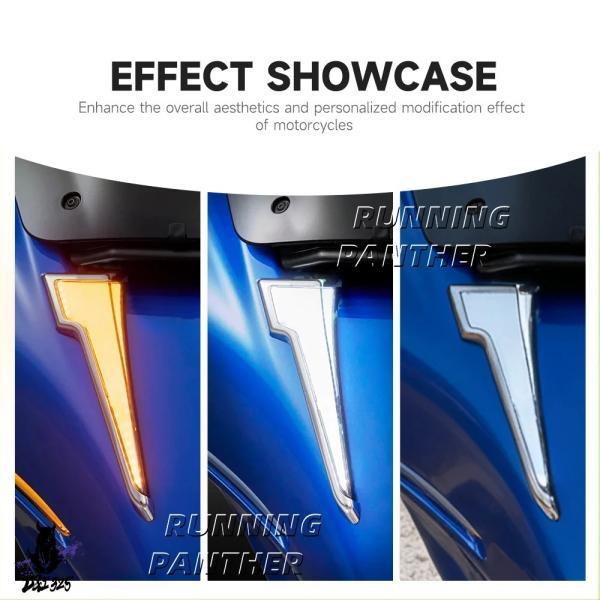 互換品 バイク 造パーツ フロントヘッドライトパネル装飾 LEDライト 23年以降ストリートGDE適合._2