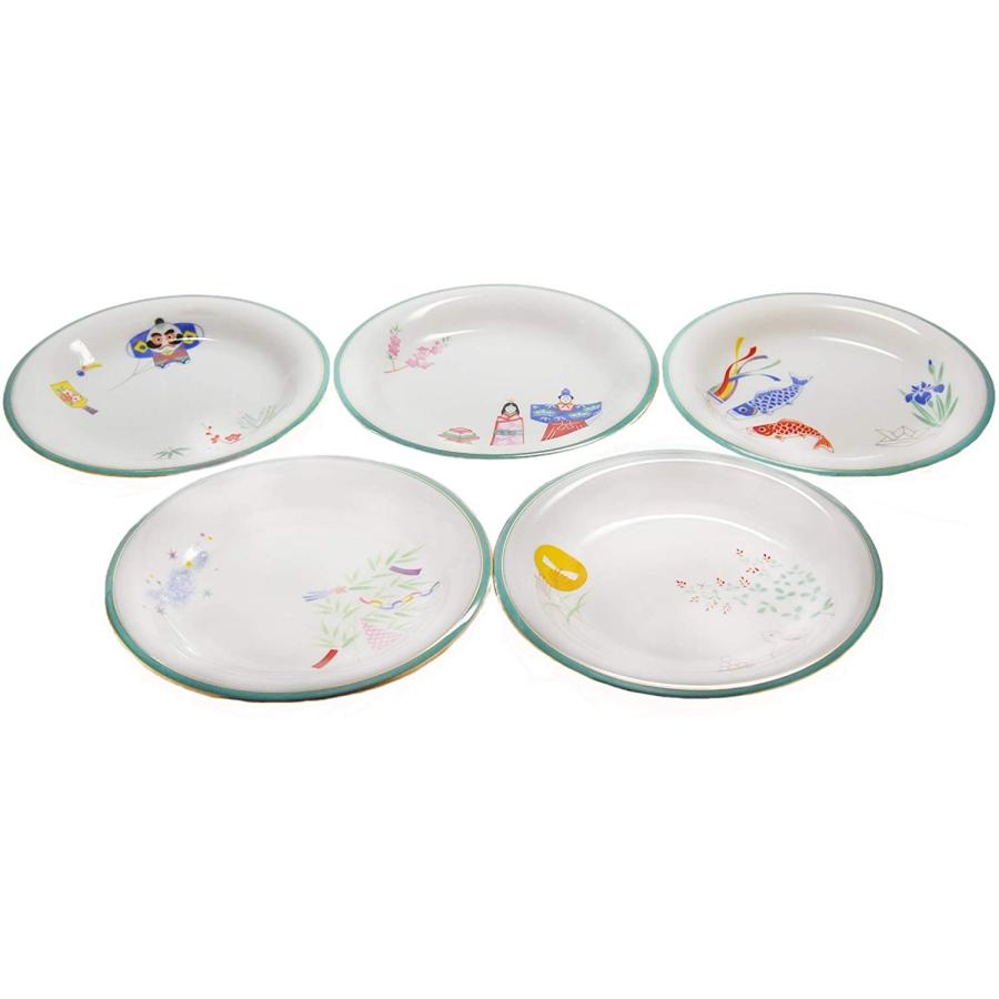 香蘭社 月ごよみ 銘々皿セット 5個 直径14.5cm×高さ2cm 有田焼 日本製