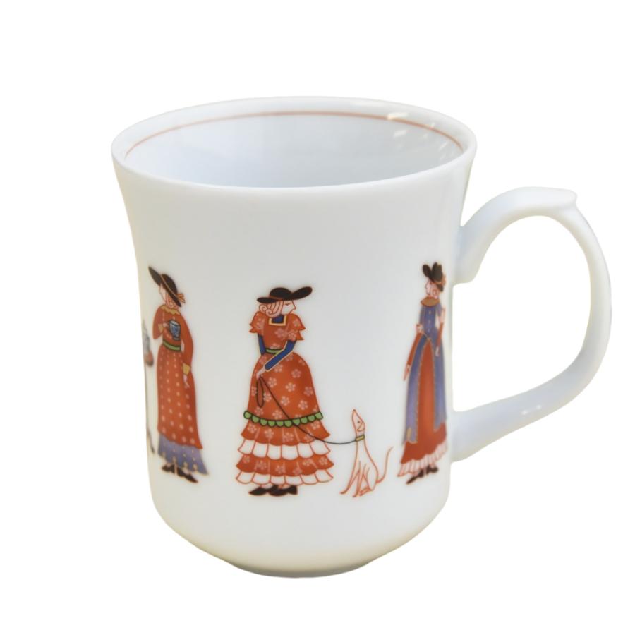 香蘭社 オランダ人を現代風に描いた 異国情緒あふれる マグカップ