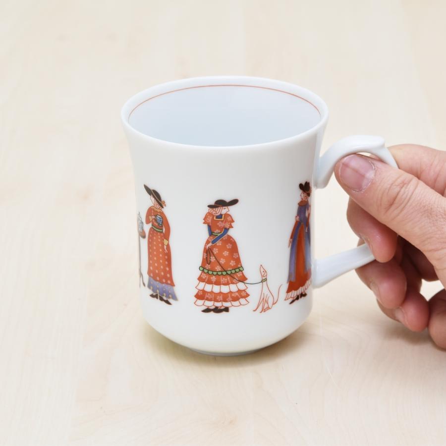 香蘭社 オランダ人を現代風に描いた 異国情緒あふれる マグカップ