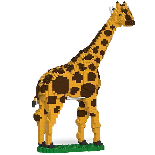 リアルな動物オブジェを作れる ブロックおもちゃ 長い首の キリン 33.8×13.8×高さ46.7cm ネジで固定する丈夫なブロック 大人向け_1