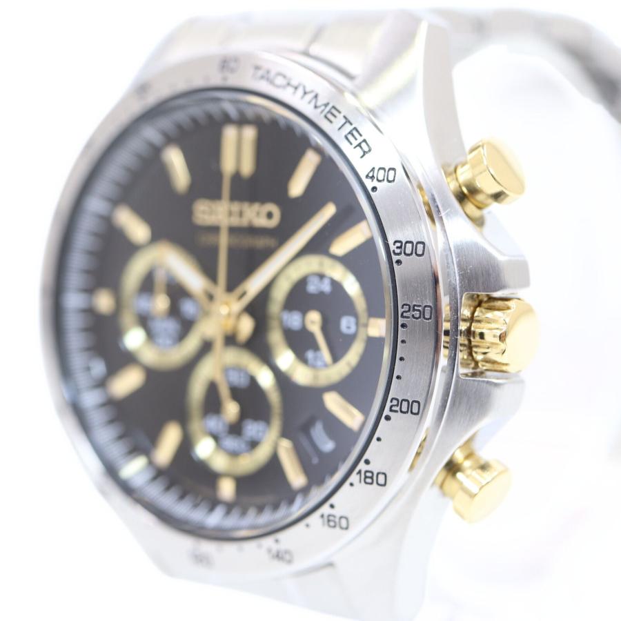 セイコー SEIKO クロノグラフ SBTR015 8T63-00D0 ブラック ゴールド