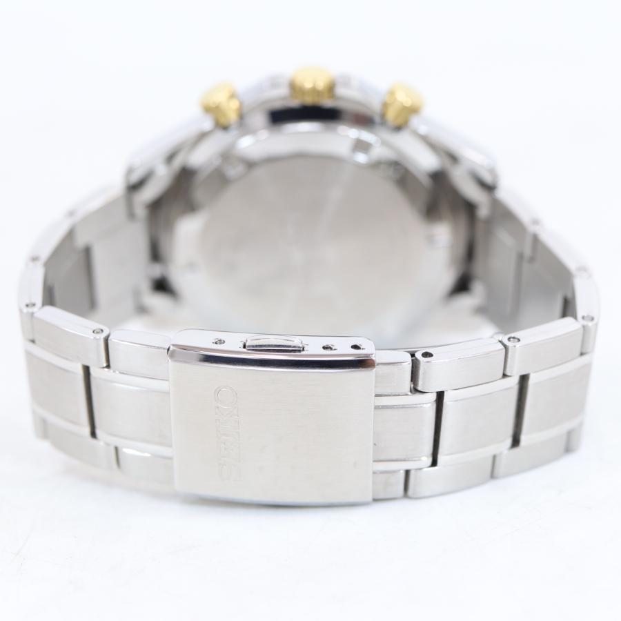 セイコー SEIKO クロノグラフ SBTR015 8T63-00D0 ブラック ゴールド