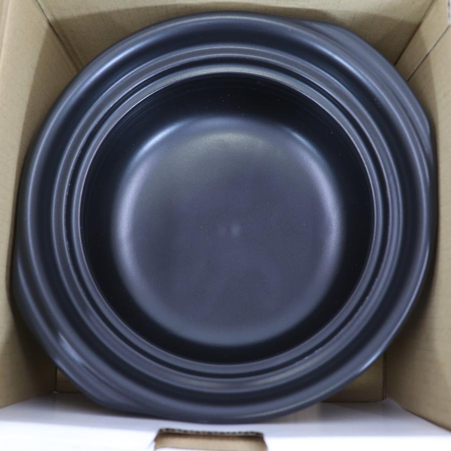 銀峯陶器 菊花 ごはん土鍋 萬古焼 3合炊き 瑠璃 二重蓋 GINPO 中古 T限 / 14802 HMの画像