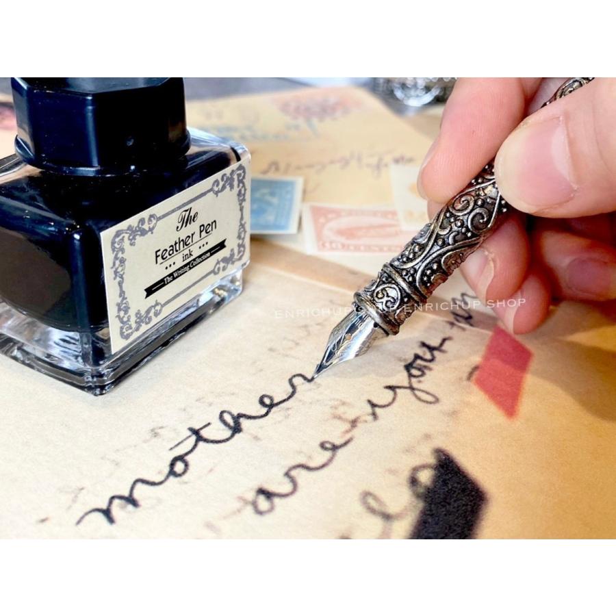羽根ペン インクセット アンティーク 万年筆 おしゃれ ヨーロッパ プレゼント インテリア E Enrichup 通販 Yahoo ショッピング