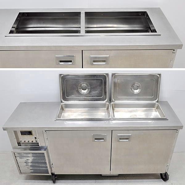 台下冷蔵庫 天板ホテルパン仕様 キャスター付 2000年製 【中古