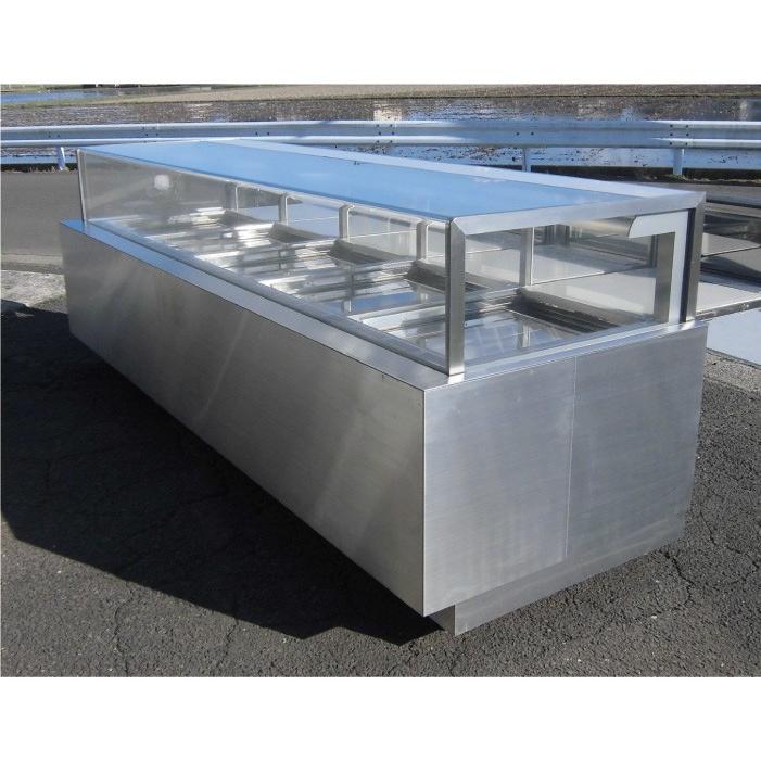 引取限定】 対面冷蔵ショーケース 保坂製作所 1999年 幅3100×奥行1000