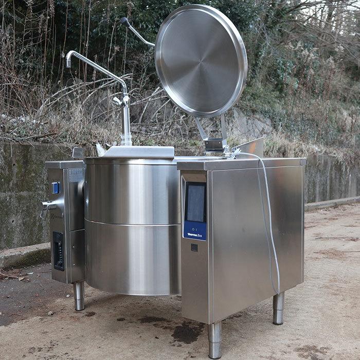 中古】電気 ガス 沸騰パン ボイリングパン スープケトル 回転釜 ゆで釜