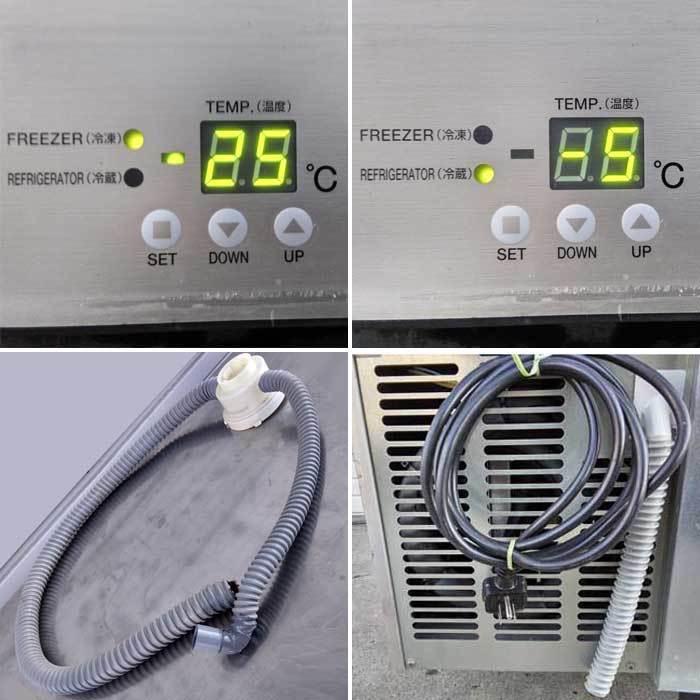 YRC-151PM2-R fukushima 業務用テーブル型冷蔵　業務用冷蔵庫 引取限定】テーブル形冷凍冷蔵庫 YRC-151PM2-R フクシマ 2014年