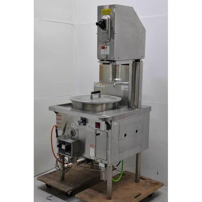 タニコー 【中古】麺押し機付き生そば釜 TMK-3 2018年 都市ガス 麺押し