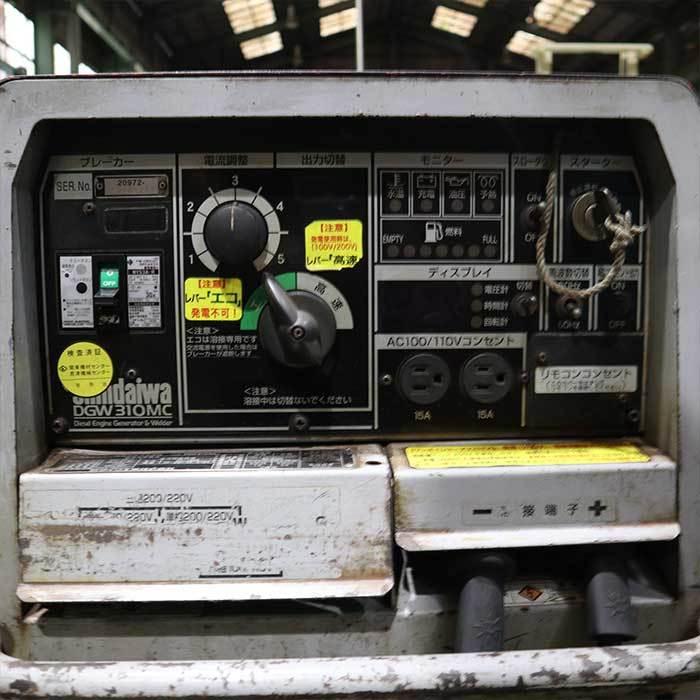 中古】防音型エンジン溶接機 DGW310MC 新ダイワ工業 2007年 中古】防音型エンジン溶接機 DGW310MC 新ダイワ工業 2007年