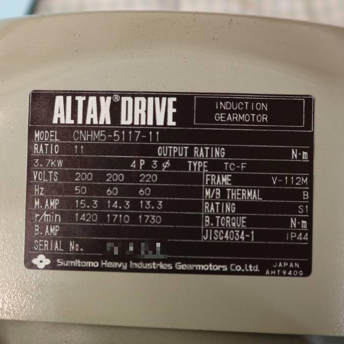 中古｜三相モーター CNHM5-5117-EP-B-11 アルタックスNEO 住友重機械 