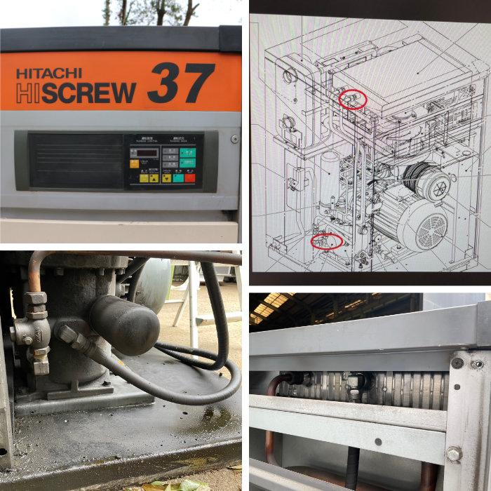 【中古】 業務用　スクリューコンプレッサー OSP-37M5ARN 日立 2014年 日立（HITACHI） 【中古】スクリューコンプレッサー OSP-37M5ARN 2014