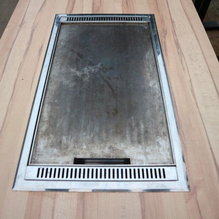 送料無料】ガス式 鉄板焼テーブル 洋卓 YBGS-6036 LP ガス鉄板焼き器