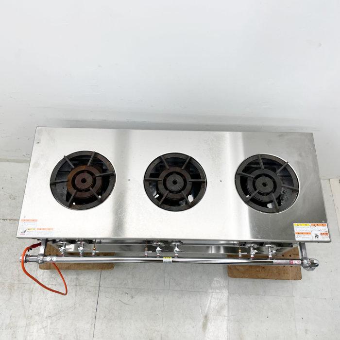引取限定】ガステーブル NT1530 タニコー 2021年 LPガス用 業務用 3口 