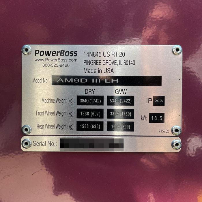 K♢1131 ALTO　九州送料込み 送料無料】搭乗式スイーパー アルマジロ AM9D-III LH PowerBoss