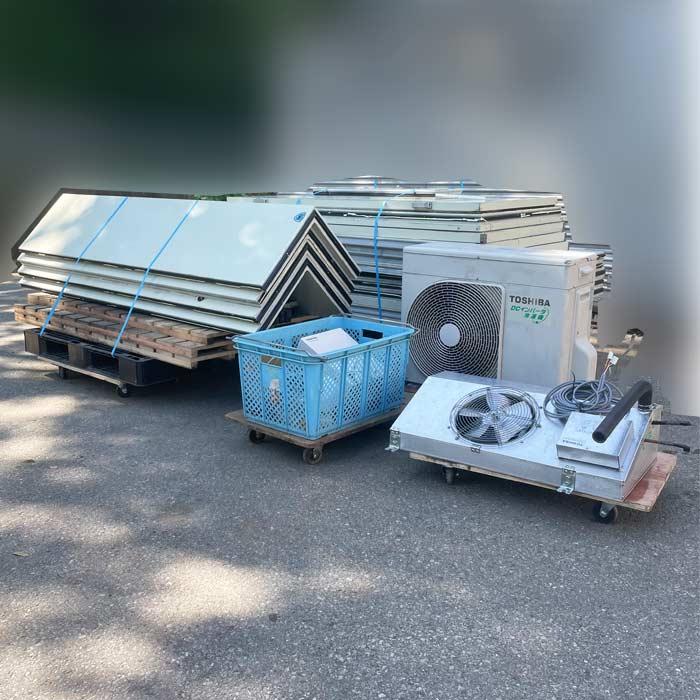 東芝ライテック 中古｜プレハブ冷蔵庫 1.5坪 東芝キャリア 外機