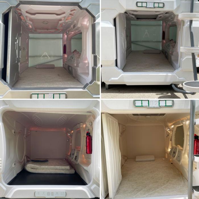中古｜カプセルホテル 縦型2セット4ルーム 業務用 カプセルベッド 
