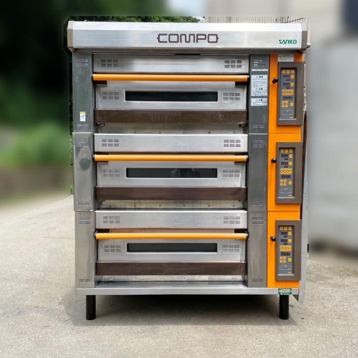 中古｜ガスコンポオーブン GTM-GGG-21 三幸機械 2022年 三段 スチーム