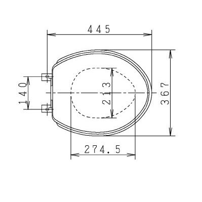 レギュラー便器用普通便座NC801W1【会社入れ限定】ヒンジL95ｍｍ 本体かんたん着脱_1