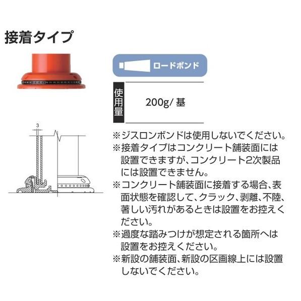 セキスイ ポールコーンCITY φ80×H650 多目的ラバーポール【接着タイプ