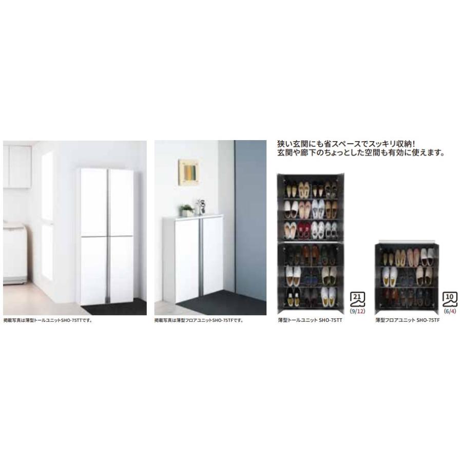 薄型玄関収納トールユニット W60×D20.6×H180cm【エリア内会社入れ限定