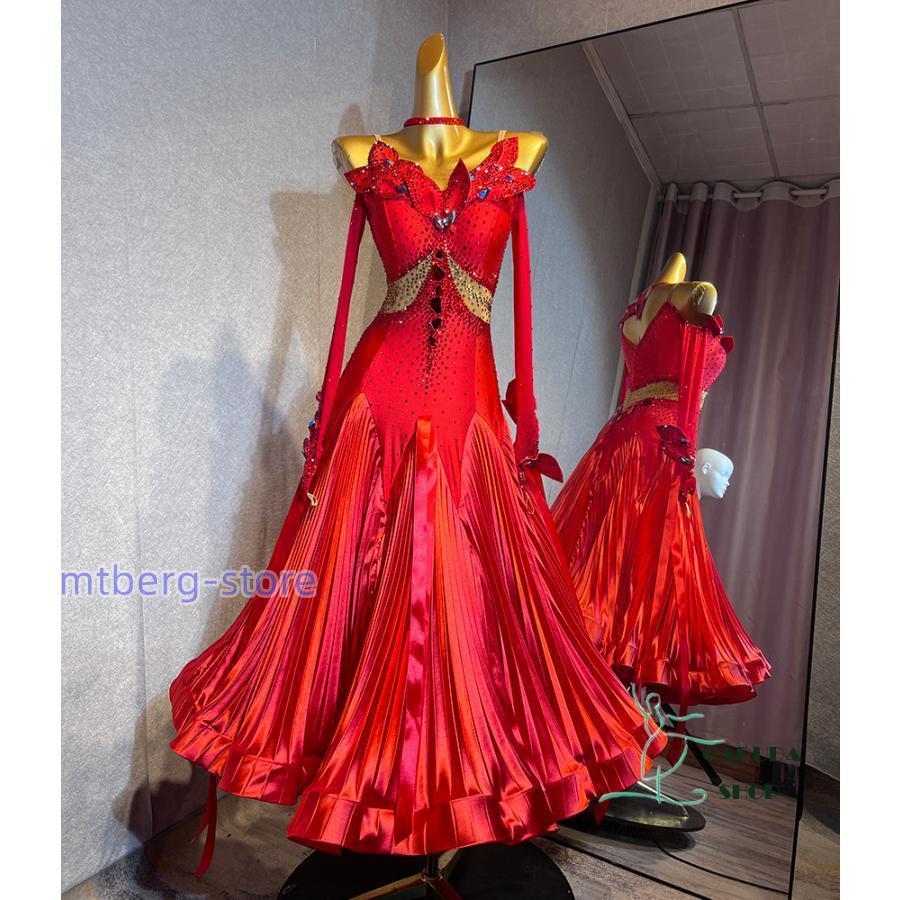 「人气商品」 レディース社交ダンス衣装　競技ドレス　ワルツドレス高級品　発表会用演出服パーティードレスワンピース　セミオーダー可 【AAA6822248458】(23980円)