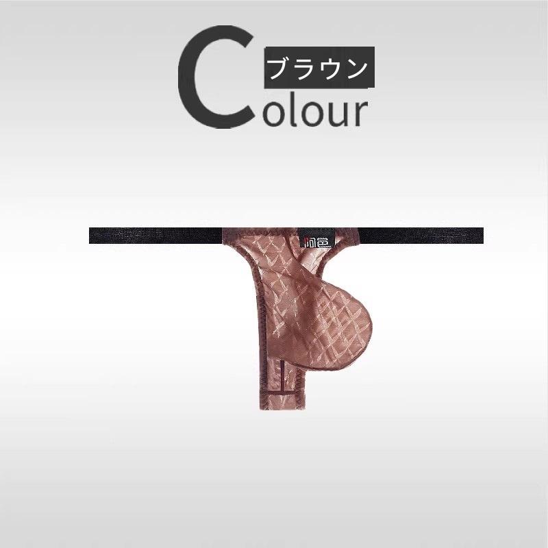 メンズTバック ポーチ型 Gストリング アーガイル柄 透けレース フルシーム 男性下着 セクシー enstyle エンスタイル ay2001dk | ブランド登録なし | 18