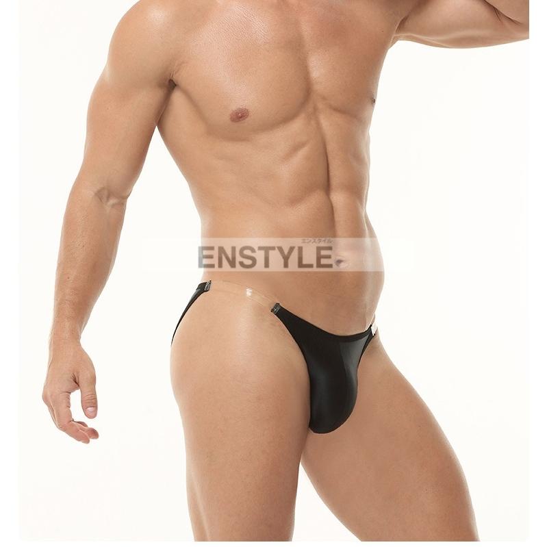 メンズビキニ 紐透明ゴム もっこりタイプ 水着素材 男性下着 セクシーインナー enstyle エンスタイル  e97 | ブランド登録なし | 16