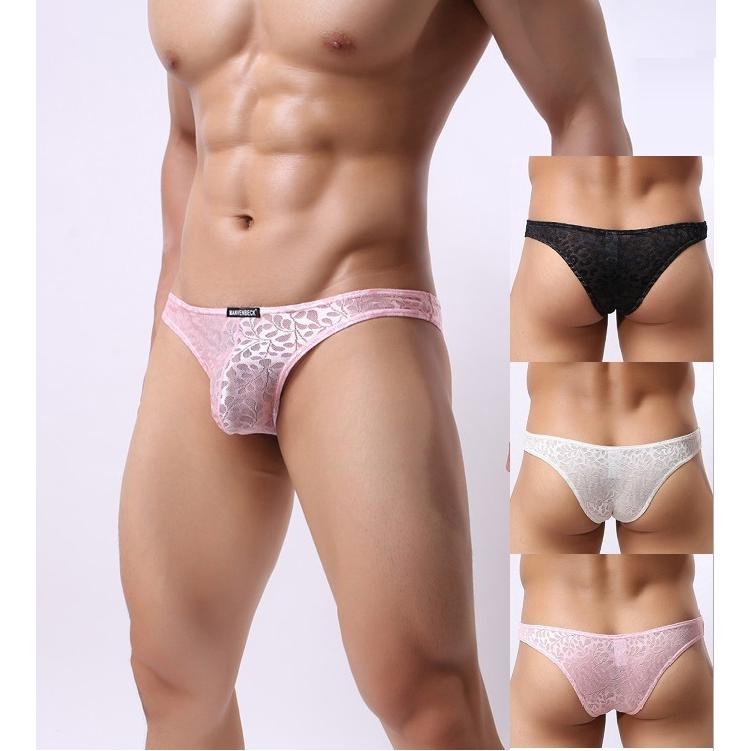 通信販売 下着 メンズ ビキニブリーフ 男性下着 セクシー下着 インナー セクシー 花柄レース シースルー ブリーフ メンズ ビキニ ローライズ オシャレ セクシー 下着 WM
