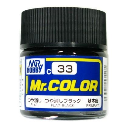 Mr.カラー （33） つや消しブラック 基本色 [油性塗料] GSIクレオス