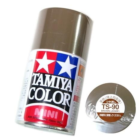 タミヤ カラー MINI スプレー塗料 (TS-90） 茶色 (陸上自衛隊