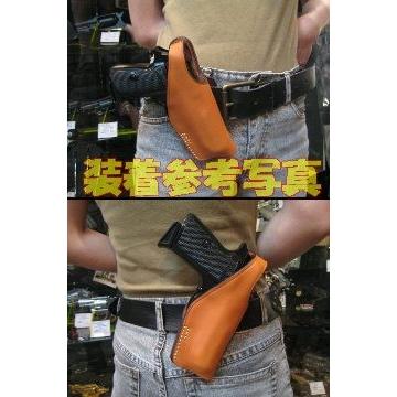革製 ヒップホルスター （ブラック） サムブレイク シルエットタイプ （クロス） リボルバー 6〜6.5in用 コルト・パイソン S&W 他 （No.233） イースト・A_5