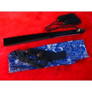 一尺 鉄扇 黒 武士の誉れ！(T1-B) 「新選組初代局長'芹澤鴨' も愛用