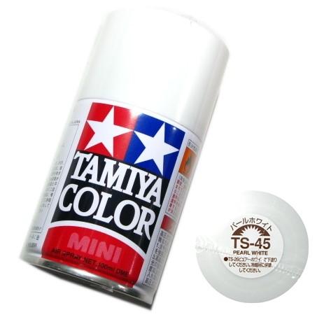 タミヤ カラー MINI スプレー塗料 (TS-45) パールホワイト : ホビー