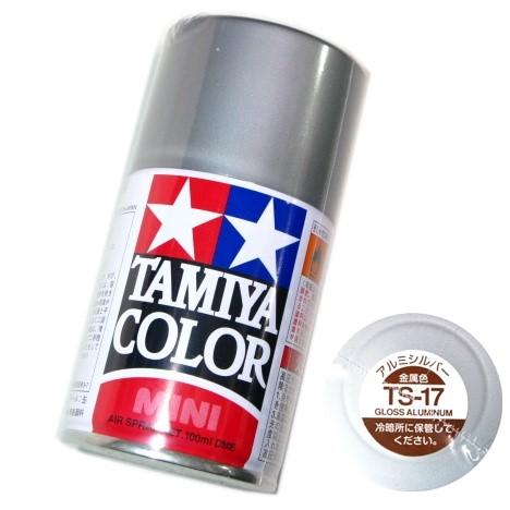 タミヤ カラー MINI スプレー塗料 (TS-17) アルミシルバー 金属色