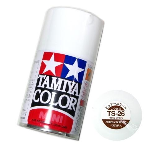 タミヤ カラー NEW MINI スプレー塗料 当店一番人気 TS-26 ピュアーホワイト つやあり