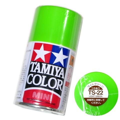 タミヤ カラー MINI スプレー塗料 (TS-22) ライトグリーン つや