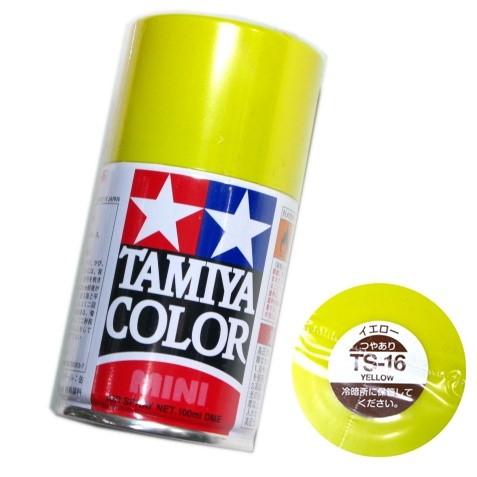 タミヤ カラー MINI スプレー塗料 (TS-16) イエロー つやあり タミヤ