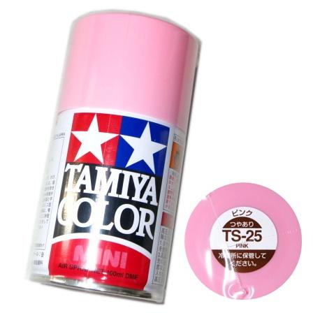 タミヤ カラー MINI スプレー塗料 (TS-25) ピンク つやあり タミヤ模型