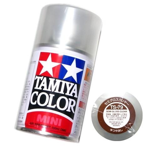 タミヤ カラー MINI スプレー塗料 (TS-79) セミグロスクリヤー 半