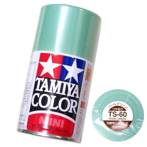 タミヤ（TAMIYA） カラー MINI スプレー塗料 (TS-60) パールグリーン