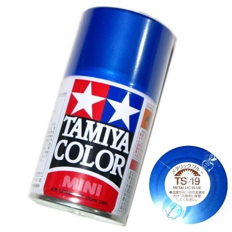 【未使用】Mr.カラー・タミヤ塗料・塗装ブース付き プラモデル塗装セット一式 タミヤ（TAMIYA） カラー MINI スプレー塗料 (TS-19) メタリックブルー